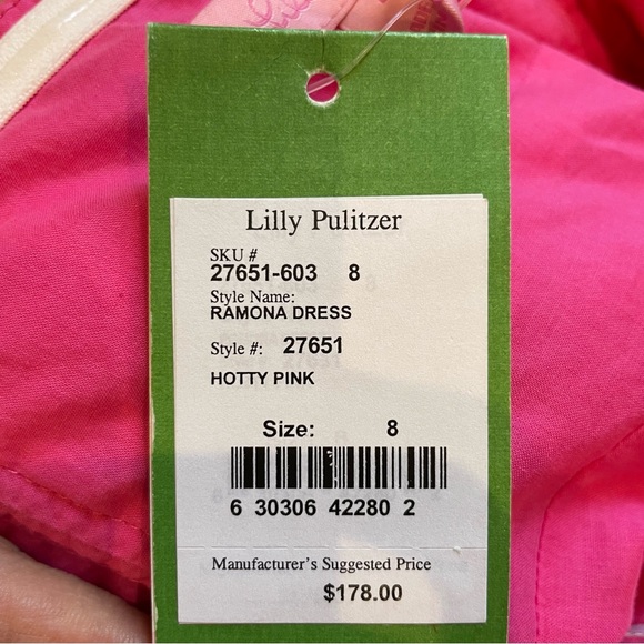 Lilly Pulitzer RAMONA Pink Floral Halter Dress Size 8 Brand New! - Picture 8 of 8
